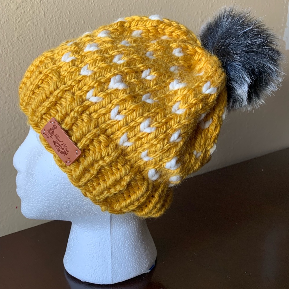 Hand made knitted adult hat